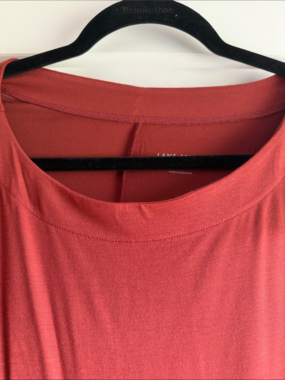 Lane Bryant Rust Scoop Neck Long Sleeve Top - Picture 3 of 4